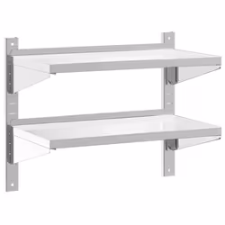 vidaXL Wall Shelf Floating Shelf Storage Shelf Rack Silver Stainless Steel - 75 x 40 x 60 cm
