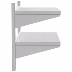 vidaXL Wall Shelf Floating Shelf Storage Shelf Rack Silver Stainless Steel - 75 x 40 x 60 cm - Additional view 4