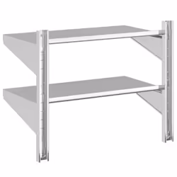 vidaXL Wall Shelf Floating Shelf Storage Shelf Rack Silver Stainless Steel - 75 x 40 x 60 cm - Additional view 5