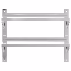 vidaXL Wall Shelf Floating Shelf Storage Shelf Rack Silver Stainless Steel - 75 x 30 x 60 cm - Additional view 3