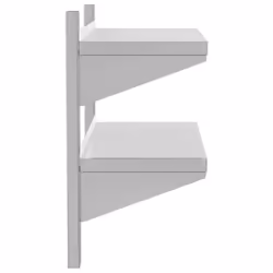 vidaXL Wall Shelf Floating Shelf Storage Shelf Rack Silver Stainless Steel - 75 x 30 x 60 cm - Additional view 4