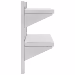 vidaXL Wall Shelf Floating Shelf Storage Shelf Rack Silver Stainless Steel - 75 x 23.5 x 60 cm - Additional view 5