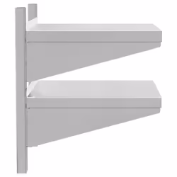 vidaXL Wall Shelf Floating Shelf Storage Shelf Rack Silver Stainless Steel - 50 x 40 x 60 cm - Additional view 5