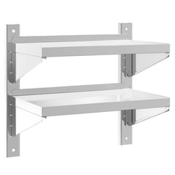 vidaXL Wall Shelf Floating Shelf Storage Shelf Rack Silver Stainless Steel - 50 x 30 x 60 cm
