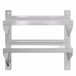 vidaXL Wall Shelf Floating Shelf Storage Shelf Rack Silver Stainless Steel - 50 x 30 x 60 cm - Additional view 4