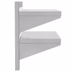 vidaXL Wall Shelf Floating Shelf Storage Shelf Rack Silver Stainless Steel - 50 x 30 x 60 cm - Additional view 5
