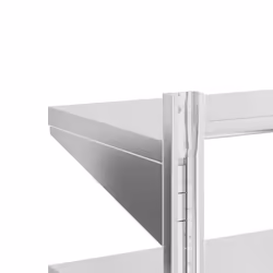 vidaXL Wall Shelf Floating Shelf Storage Shelf Rack Silver Stainless Steel - 50 x 30 x 60 cm - Additional view 8