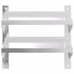 vidaXL Wall Shelf Floating Shelf Storage Shelf Rack Silver Stainless Steel - 50 x 23.5 x 60 cm - Additional view 4