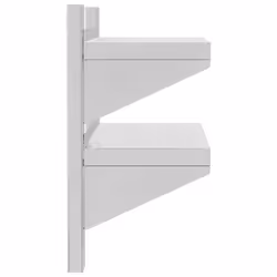 vidaXL Wall Shelf Floating Shelf Storage Shelf Rack Silver Stainless Steel - 50 x 23.5 x 60 cm - Additional view 5