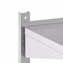 vidaXL Wall Shelf Floating Shelf Storage Shelf Rack Silver Stainless Steel - 50 x 23.5 x 60 cm - Additional view 7