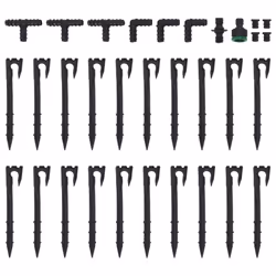 vidaXL Garden Soaker Hose Weeping Pipe Drip Hose Irrigation Pipe Black Rubber - with accessories, 50 m - Additional view 5