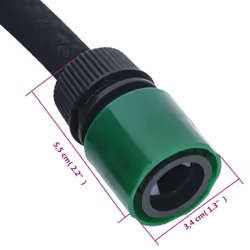vidaXL Garden Soaker Hose Weeping Pipe Drip Hose Irrigation Pipe Black Rubber - with accessories, 100 m - Additional view 7
