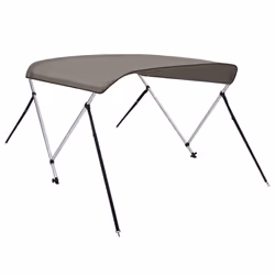 vidaXL Bimini Top Water Resistant Anti-UV Boat Canopy Canvas Cover Canopy - grey, 178 x 138 x 96 cm