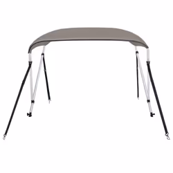 vidaXL Bimini Top Water Resistant Anti-UV Boat Canopy Canvas Cover Canopy - grey, 178 x 138 x 96 cm