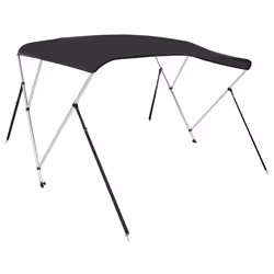 vidaXL Bimini Top Water Resistant Anti-UV Boat Canopy Canvas Cover Canopy - black, 183 x 152 x 133 cm
