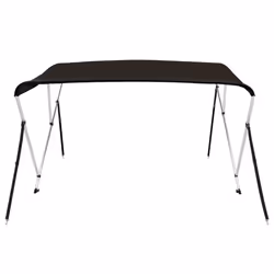 vidaXL Bimini Top Water Resistant Anti-UV Boat Canopy Canvas Cover Canopy - black, 183 x 152 x 133 cm