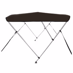 vidaXL Bimini Top Water Resistant Anti-UV Boat Canopy Canvas Cover Canopy - black, 183 x 152 x 133 cm - Additional view 4