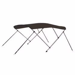 vidaXL Bimini Top Water Resistant Anti-UV Boat Canopy Canvas Cover Canopy - black, 183 x 152 x 133 cm - Additional view 5