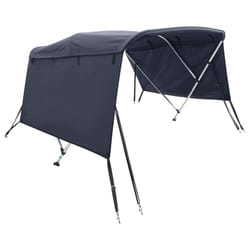 cm/without mesh) vidaXL 3-bow Bimini Top with Sidewalls UV-Proof Canvas Boat Canopy Awning - blue, 183 x (170-182