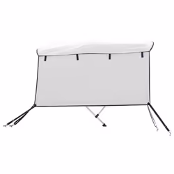 cm/without mesh) vidaXL 3-bow Bimini Top with Sidewalls UV-Proof Canvas Boat Canopy Awning - white, 243 x (230-244 - Additional view 6