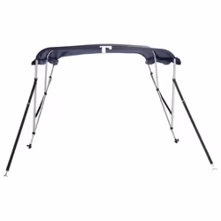 cm/without mesh) vidaXL 3-bow Bimini Top with Sidewalls UV-Proof Canvas Boat Canopy Awning - blue, 243 x (230-244 - Additional view 4