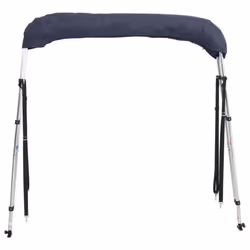 cm/without mesh) vidaXL 3-bow Bimini Top with Sidewalls UV-Proof Canvas Boat Canopy Awning - blue, 243 x (230-244 - Additional view 5