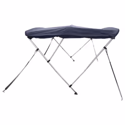 cm/without mesh) vidaXL 3-bow Bimini Top with Sidewalls UV-Proof Canvas Boat Canopy Awning - blue, 243 x (230-244 - Additional view 7