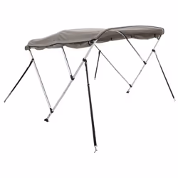 cm/without mesh) vidaXL 3-bow Bimini Top with Sidewalls UV-Proof Canvas Boat Canopy Awning - anthracite grey, 243 x (230-244