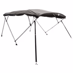 cm/with mesh) vidaXL 3-bow Bimini Top with Sidewalls UV-Proof Canvas Boat Canopy Awning - anthracite grey, 243 x (200-213