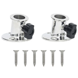 vidaXL Bimini Round Base for 26 mm Tube Handrail Fitting 2 pcsÂ Stainless Steel