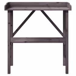 vidaXL Plant Table with Shelf Grey 78x38x82.5 cm Solid Wood Fir - Additional view 3