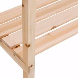 vidaXL Plant Table with Shelves Plant Stand Table Flower Stand Solid Wood Fir - natural - Additional view 7