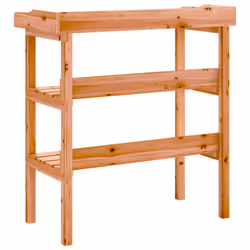 vidaXL Plant Table with Shelves Plant Stand Flower Stand Brown Solid Wood Fir - Additional view 5