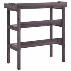 vidaXL Plant Table with Shelves Plant Stand Table Flower Stand Solid Wood Fir - grey - Additional view 5