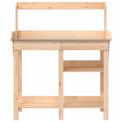 vidaXL Potting Bench with Shelves Plant Stand Potting Table Solid Wood Fir - Additional view 4