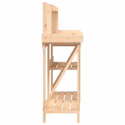vidaXL Potting Bench with Shelves Plant Stand Potting Table Solid Wood Fir - Additional view 5