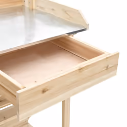 vidaXL Potting Bench with Shelves Plant Stand Potting Table Solid Wood Fir - Additional view 7