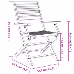 VidaXL 3214227 outdoor chair Terrace Acacia wood - Additional view 7