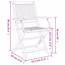 VidaXL 3214230 outdoor chair Terrace Acacia wood - Additional view 7