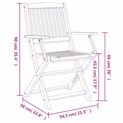 VidaXL 3214231 outdoor chair Terrace Acacia wood - Additional view 7