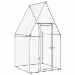 vidaXL Chicken Cage Farm Chicken Coop Chicken Run Cage Silver Galvanised Steel