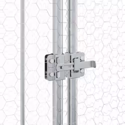 vidaXL Chicken Cage Farm Chicken Coop Chicken Run Cage Silver Galvanised Steel - Additional view 8