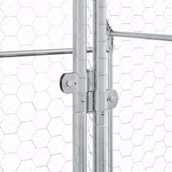 vidaXL Chicken Cage Farm Chicken Coop Chicken Run Cage Silver Galvanised Steel - Additional view 9