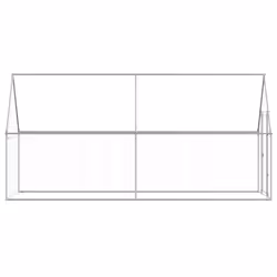 vidaXL Chicken Cage Farm Chicken Coop Chicken Run Cage Silver Galvanised Steel