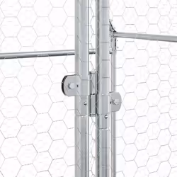 vidaXL Chicken Cage Farm Chicken Coop Chicken Run Cage Silver Galvanised Steel - Additional view 7