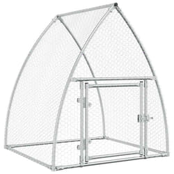 vidaXL Chicken Cage Farm Chicken Coop Chicken Run Cage Silver Galvanised Steel