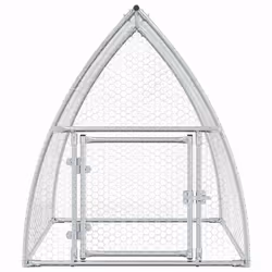 vidaXL Chicken Cage Farm Chicken Coop Chicken Run Cage Silver Galvanised Steel