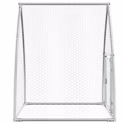 vidaXL Chicken Cage Farm Chicken Coop Chicken Run Cage Silver Galvanised Steel - Additional view 4