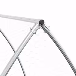 vidaXL Chicken Cage Farm Chicken Coop Chicken Run Cage Silver Galvanised Steel - Additional view 6