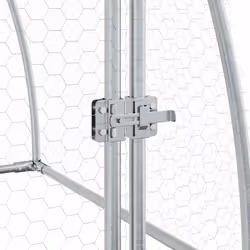 vidaXL Chicken Cage Farm Chicken Coop Chicken Run Cage Silver Galvanised Steel - Additional view 7